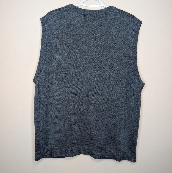 Arnold Palmer Vintage Blue Patchwork Knit Button Down Men's Cardigan XL - Picture 3 of 8